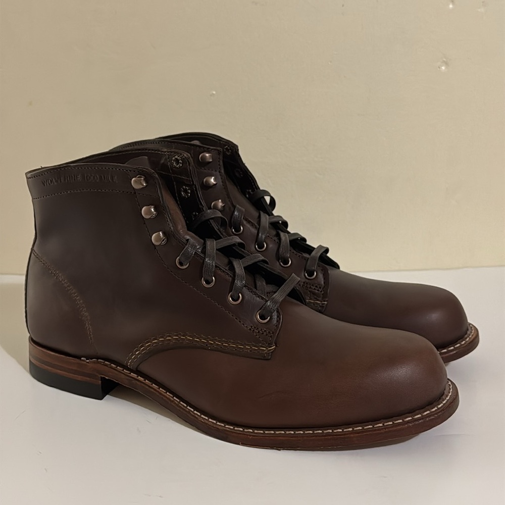 Men’s Wolverine 1000 Mile Plain Toe Leather Boots 2nds